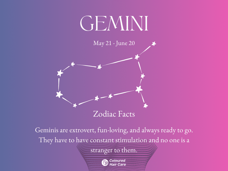 gemini hair trend - zodiac facts: Geminis are extrovert, fun-loving, and always ready to go. They have to have constant stimulation and no one is a stranger to them.