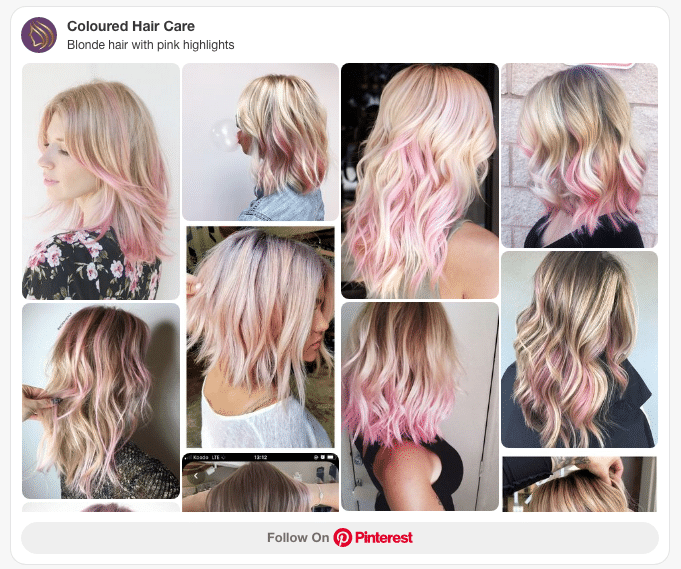 blonde hair with pink highlights pinterest board