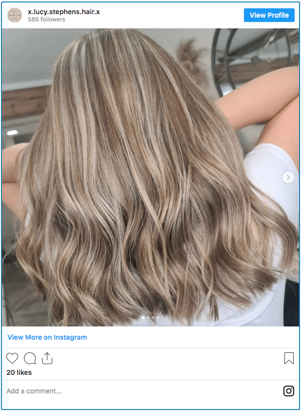 caramel blonde hair color instagram post