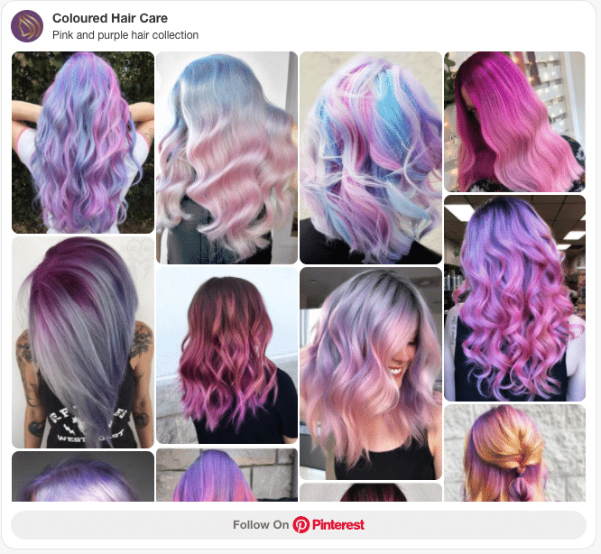 pink and purple hair collection pinterest board