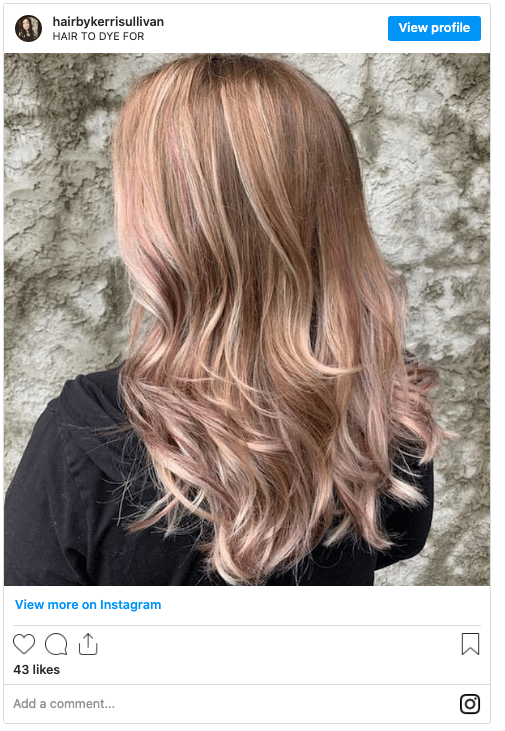dusty rose dark pink highlights instagram post